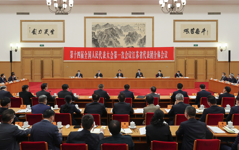 江蘇代表團舉行全體會議專題學(xué)習(xí)習(xí)近平總書記重要講話精神